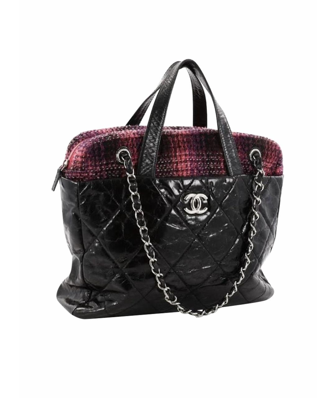 CHANEL Черная кожаная сумка тоут, фото 1