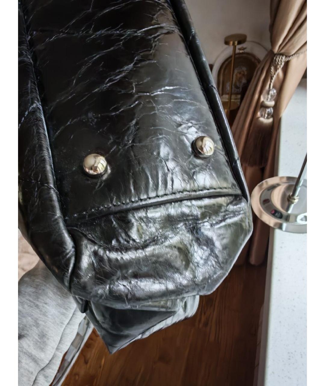 CHANEL Черная кожаная сумка тоут, фото 8