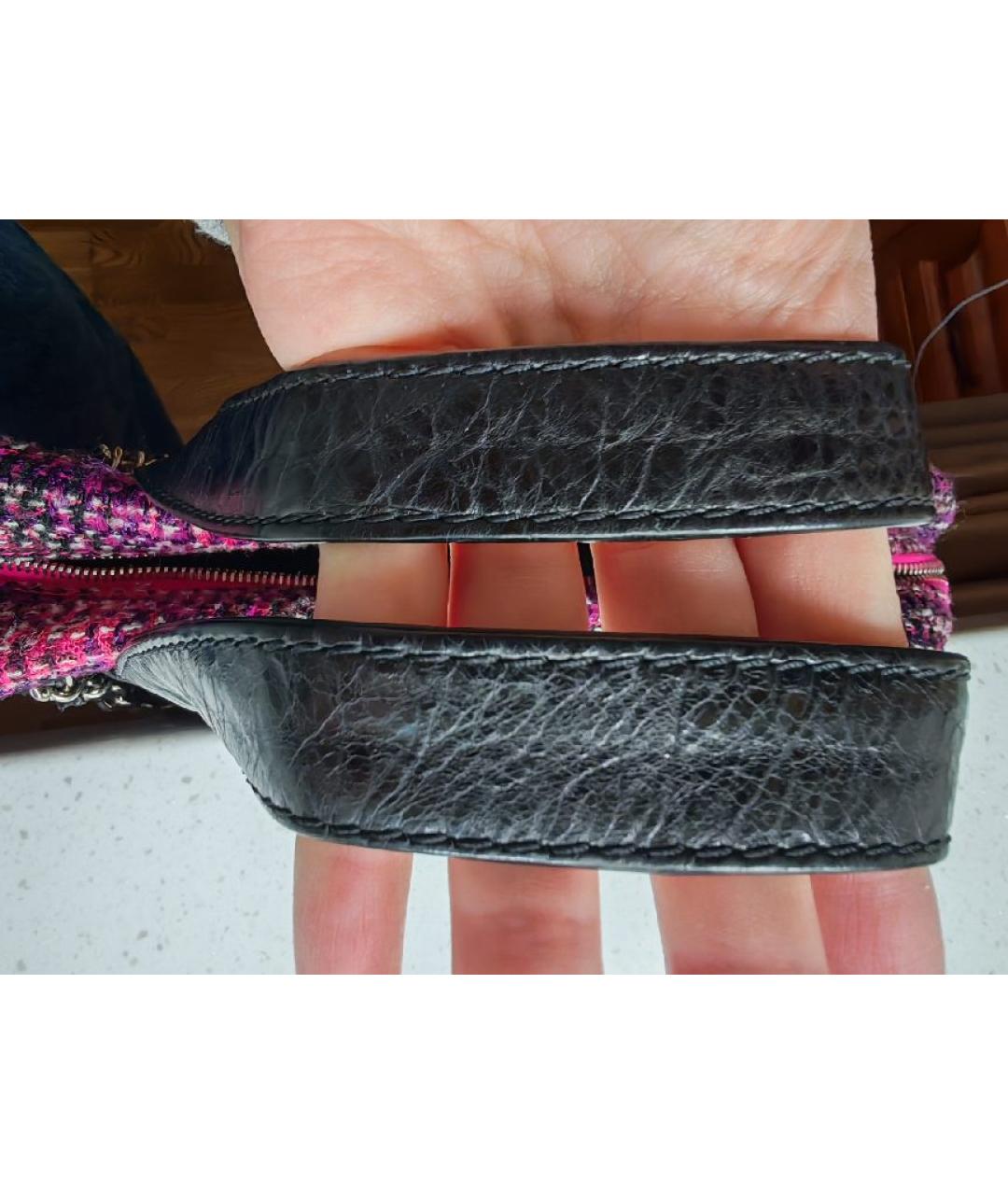 CHANEL Черная кожаная сумка тоут, фото 6