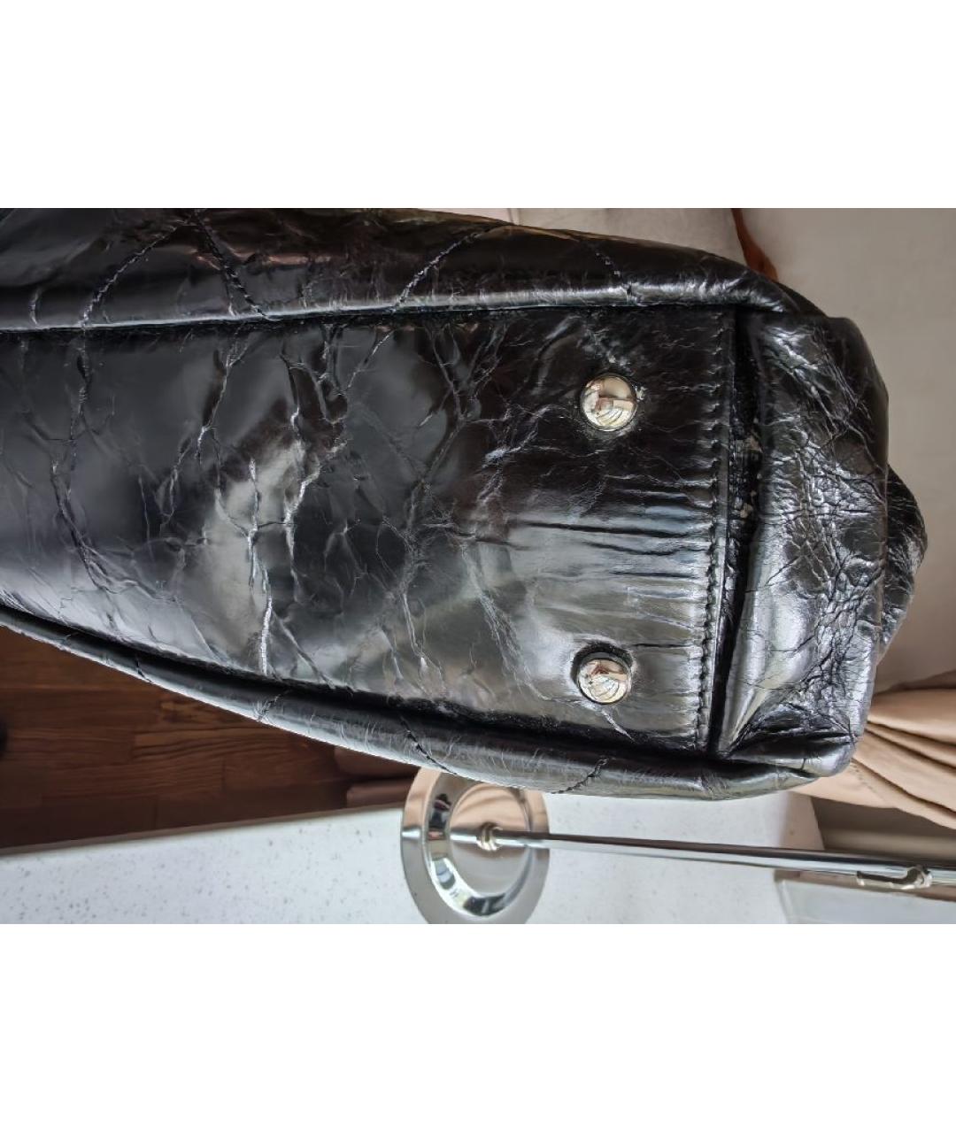 CHANEL Черная кожаная сумка тоут, фото 7