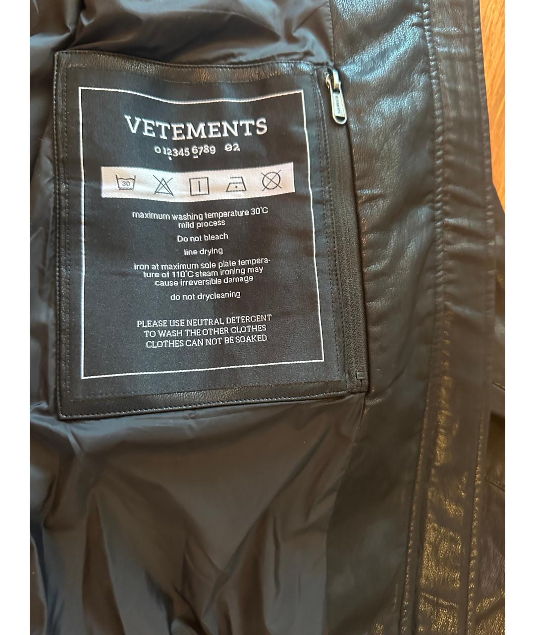 VETEMENTS Черная куртка, фото 4