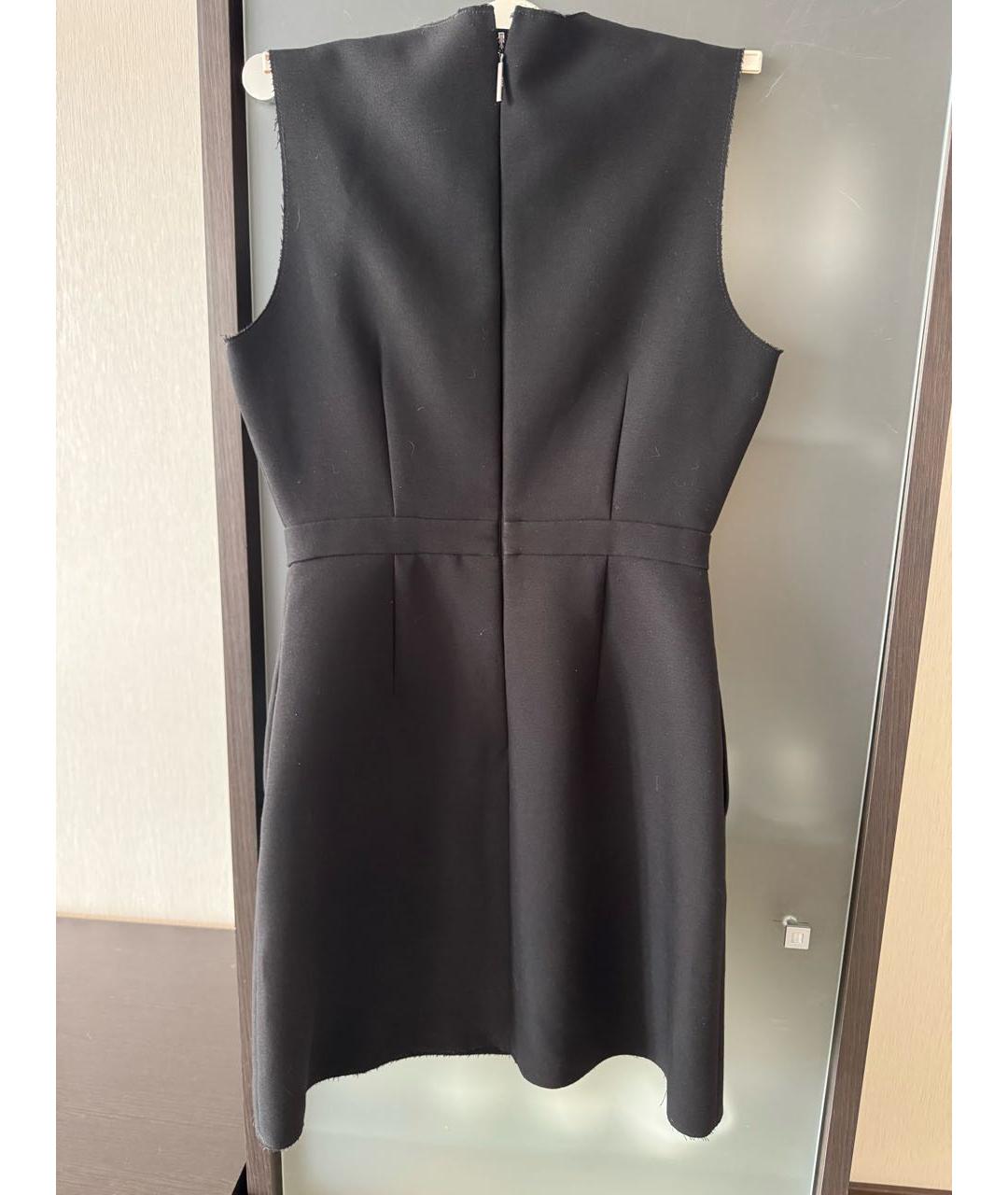 MSGM Черное шерстяное коктейльное платье, фото 2