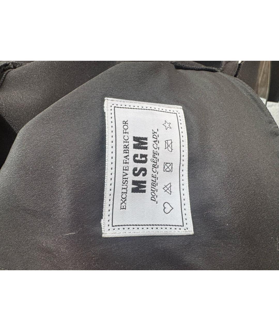 MSGM Черное шерстяное коктейльное платье, фото 5