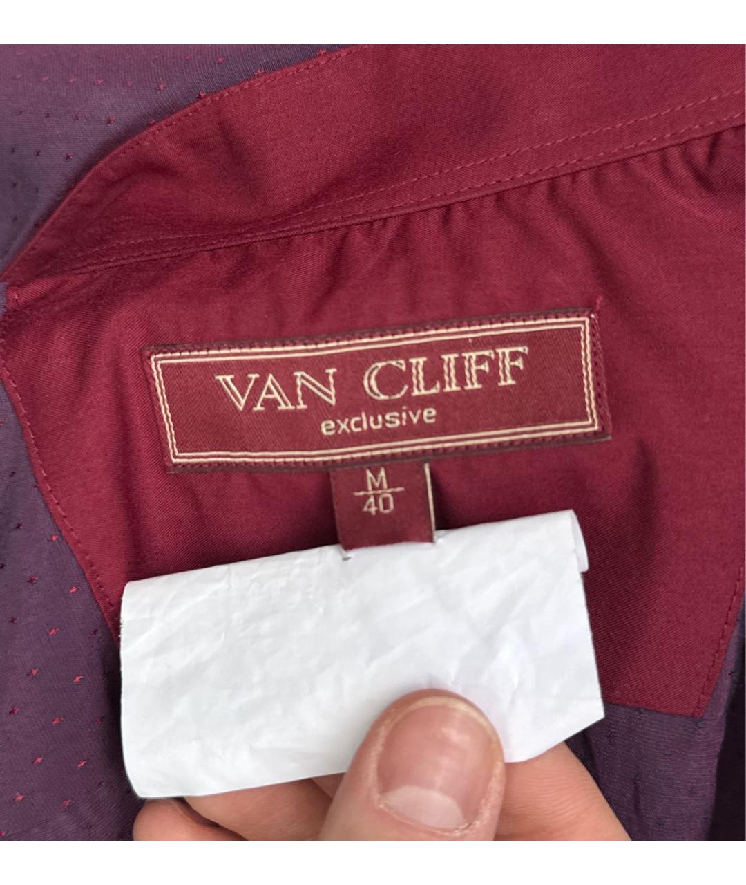 VAN CLEEF & ARPELS Бордовая хлопко-полиэстеровая классическая рубашка, фото 3