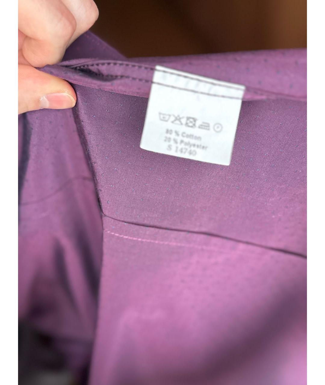 VAN CLEEF & ARPELS Бордовая хлопко-полиэстеровая классическая рубашка, фото 5