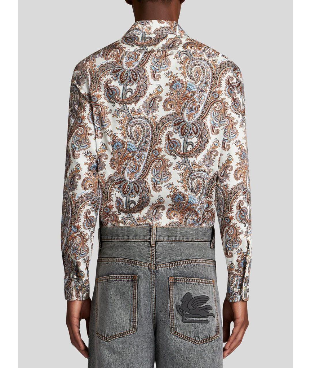 ETRO Белая хлопковая кэжуал рубашка, фото 7