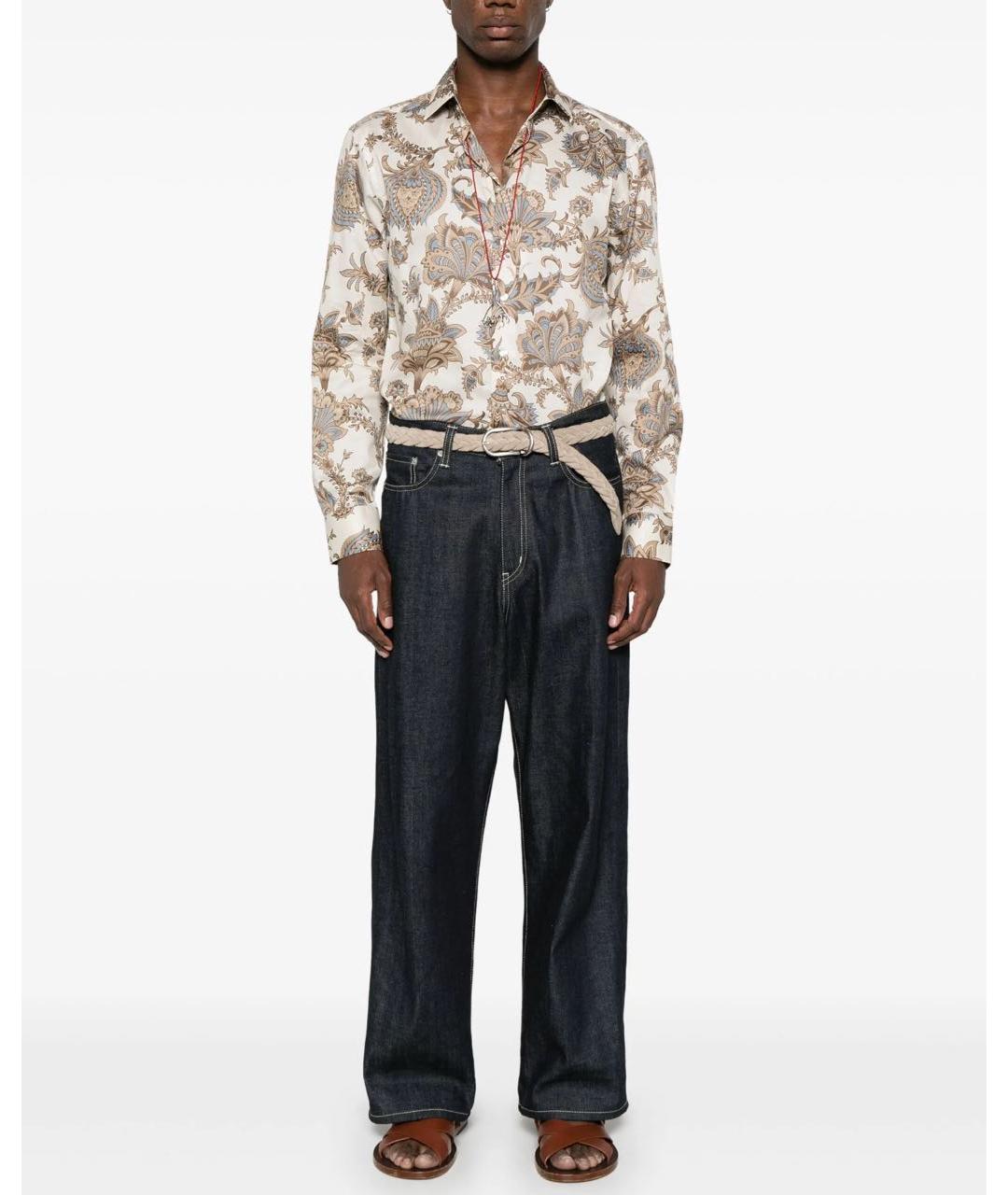 ETRO Белая хлопковая кэжуал рубашка, фото 8