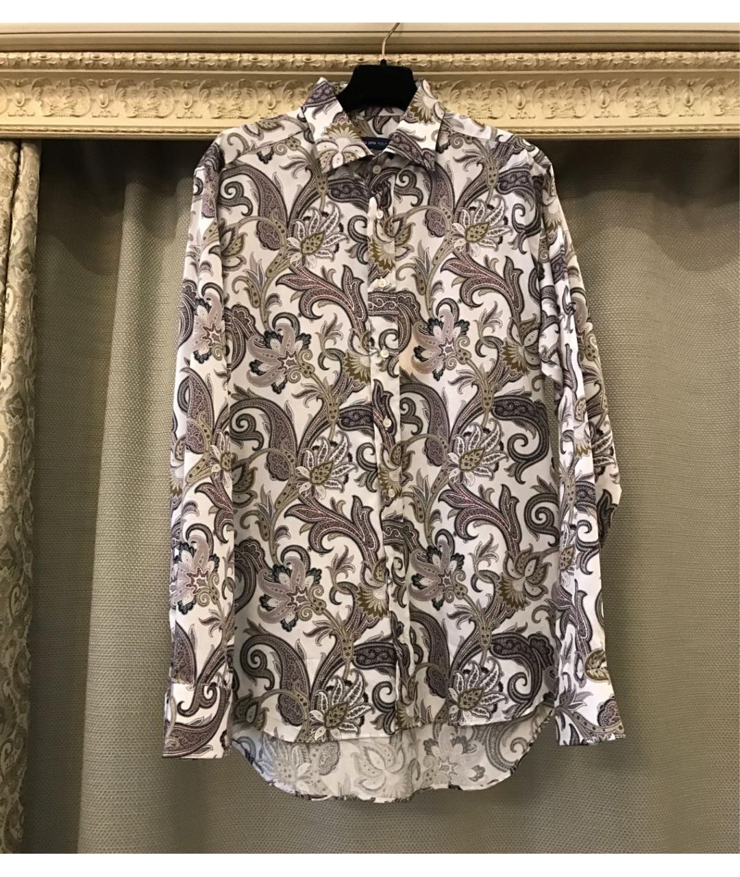 ETRO Белая хлопковая кэжуал рубашка, фото 9