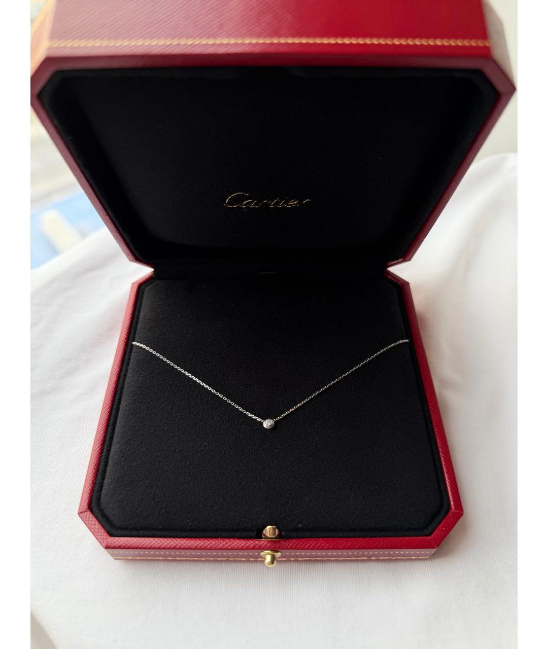 CARTIER Серебряное колье из белого золота, фото 5