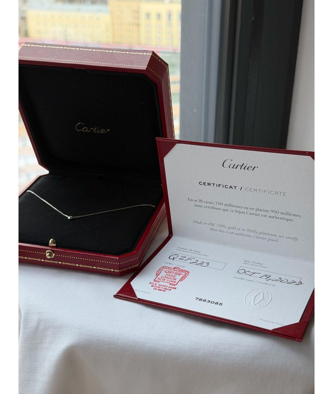 CARTIER Серебряное колье из белого золота, фото 3