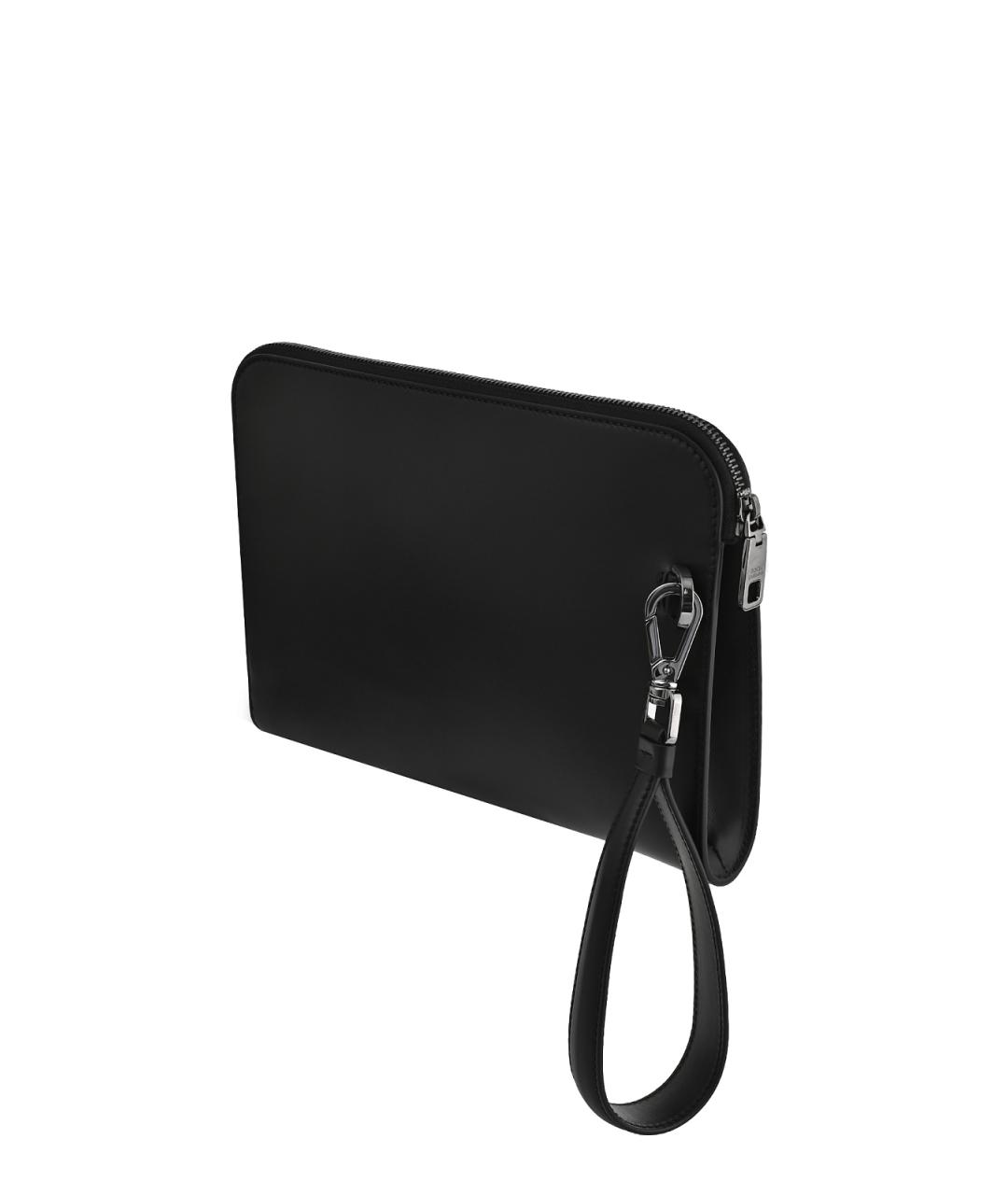 DOLCE&GABBANA Черная кожаная барсетка, фото 1