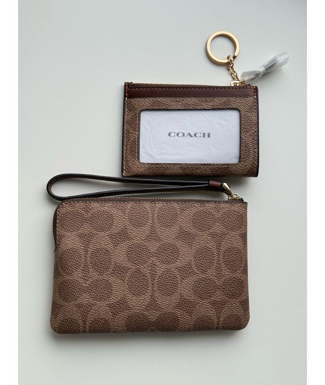 COACH Коричневый кардхолдер, фото 3