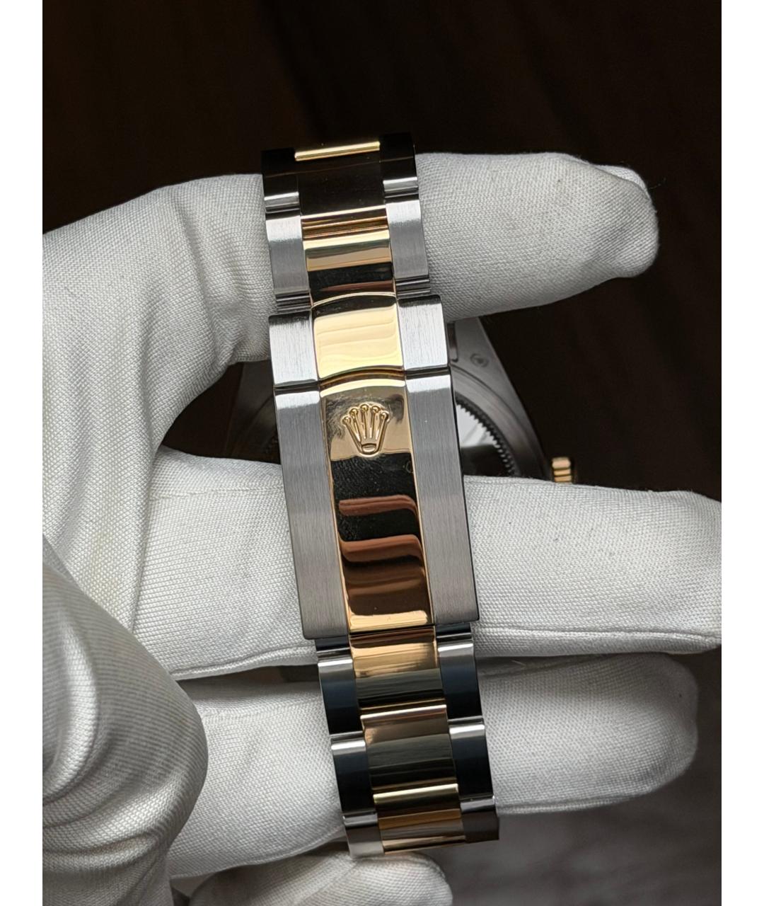 ROLEX Белые часы из желтого золота, фото 9