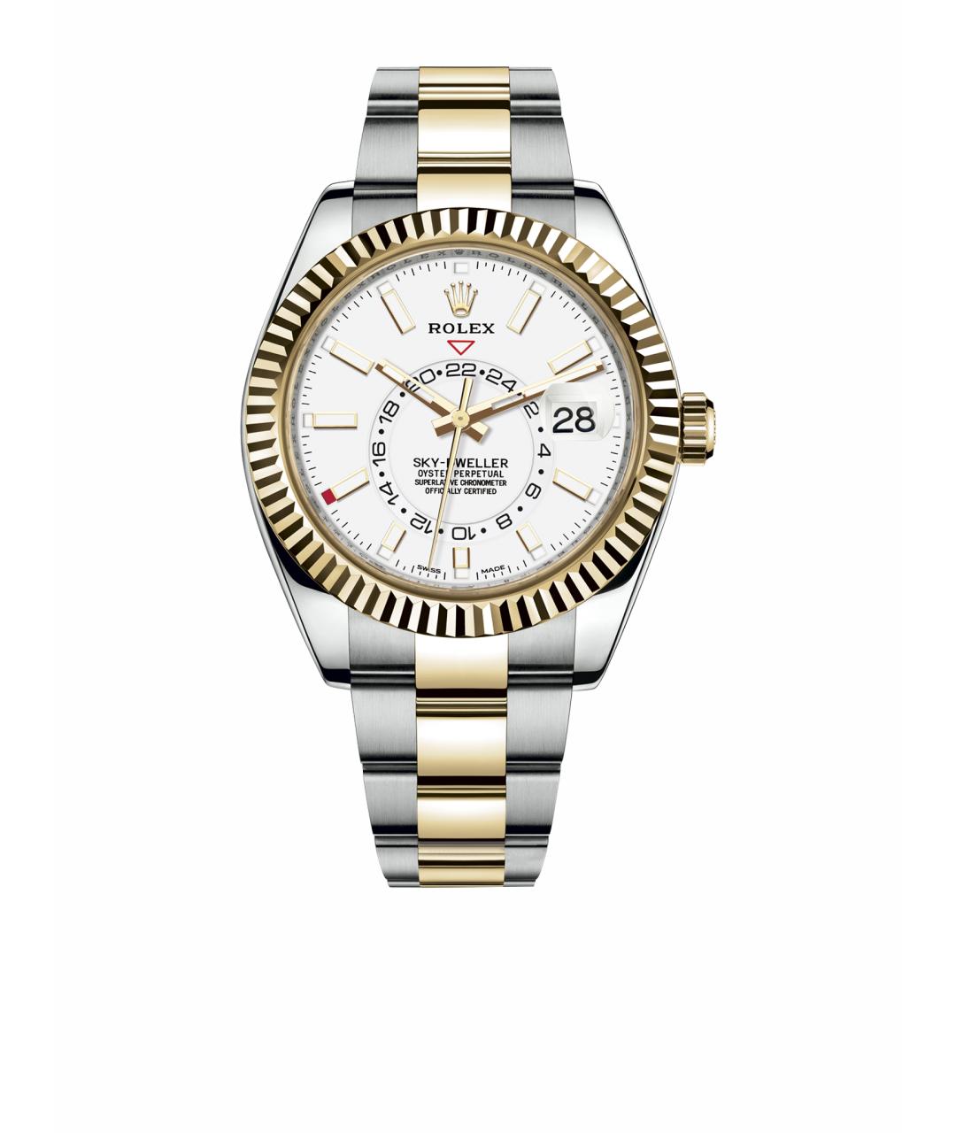 ROLEX Белые часы из желтого золота, фото 1