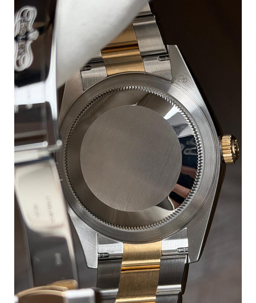 ROLEX Белые часы из желтого золота, фото 8