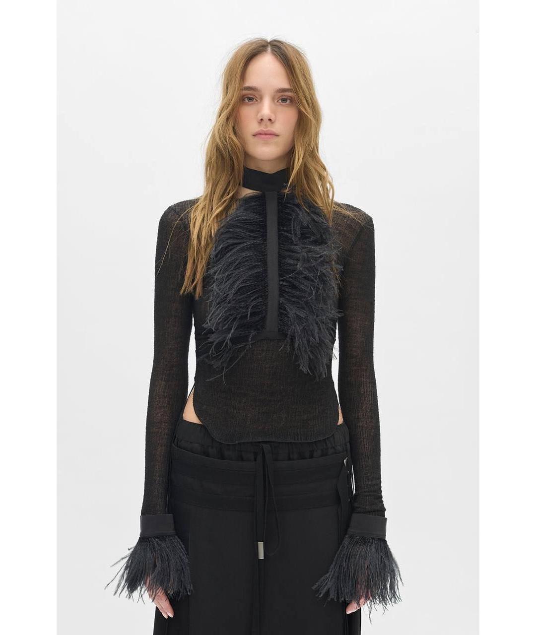 ANN DEMEULEMEESTER Черный воротник, фото 4