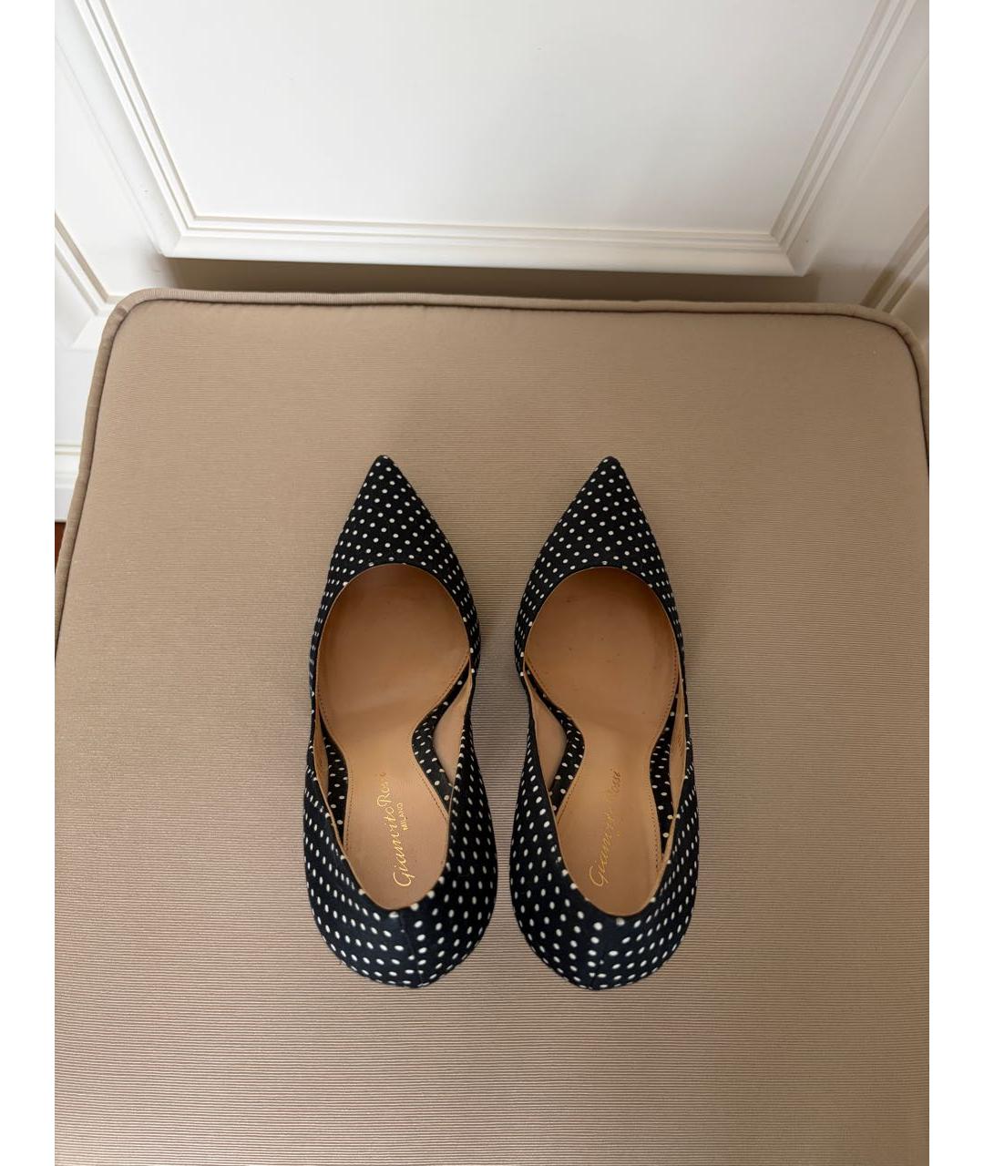 GIANVITO ROSSI Черные текстильные туфли, фото 3