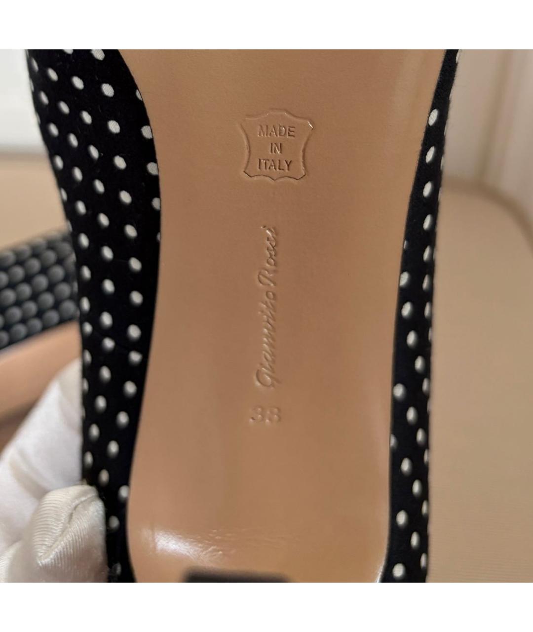 GIANVITO ROSSI Черные текстильные туфли, фото 6