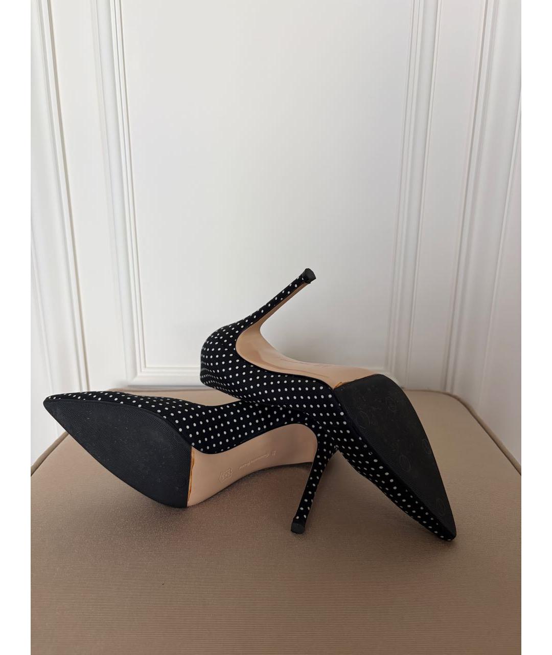 GIANVITO ROSSI Черные текстильные туфли, фото 5