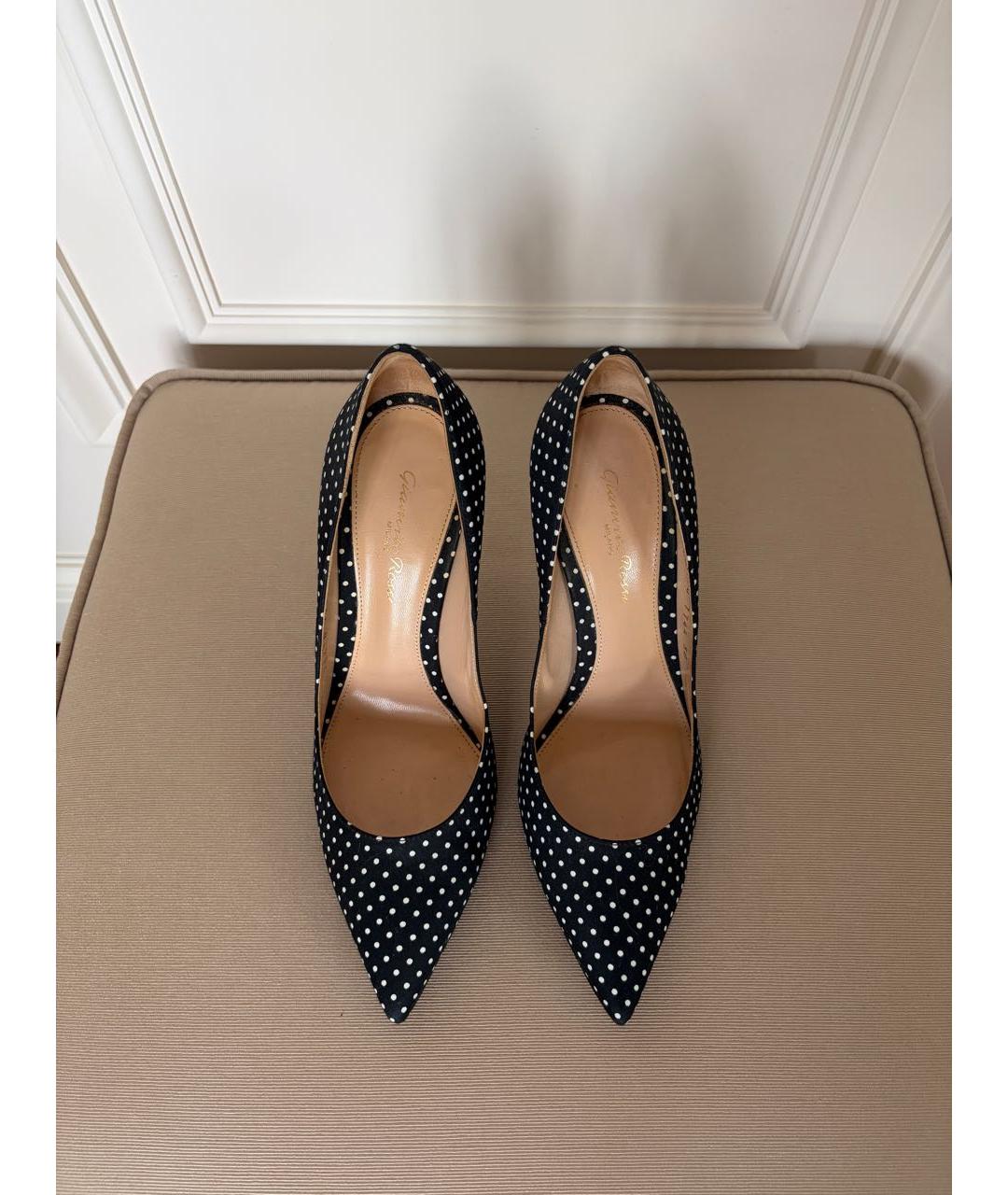 GIANVITO ROSSI Черные текстильные туфли, фото 2