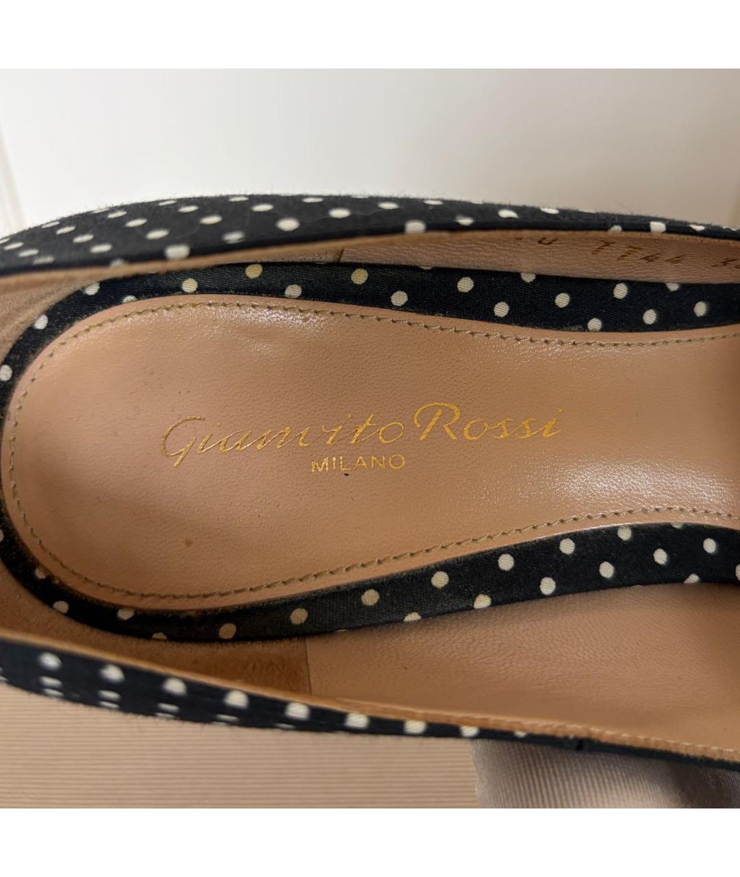 GIANVITO ROSSI Черные текстильные туфли, фото 8