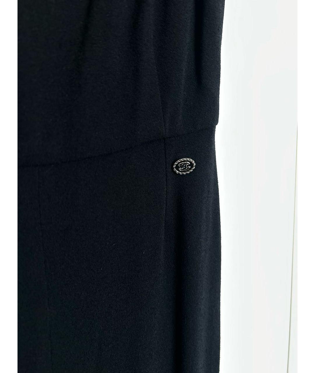 CHANEL Черный вискозный комбинезон, фото 5