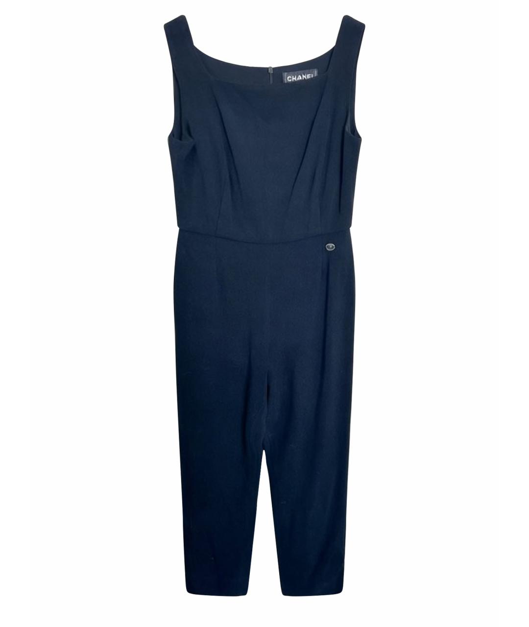 CHANEL Черный вискозный комбинезон, фото 1
