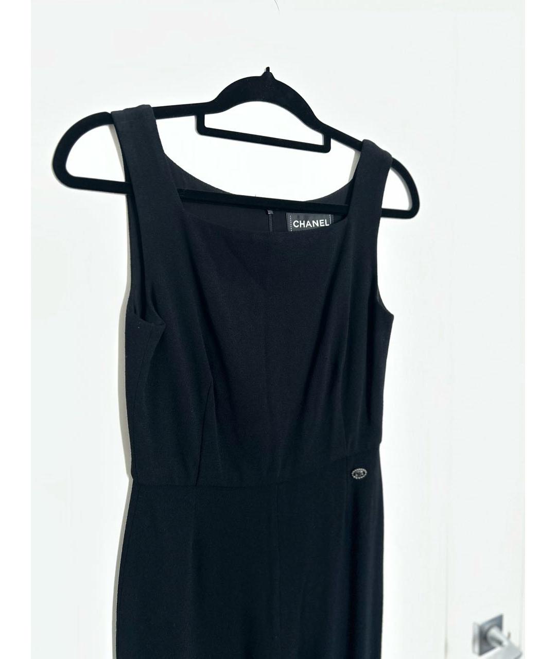 CHANEL Черный вискозный комбинезон, фото 2