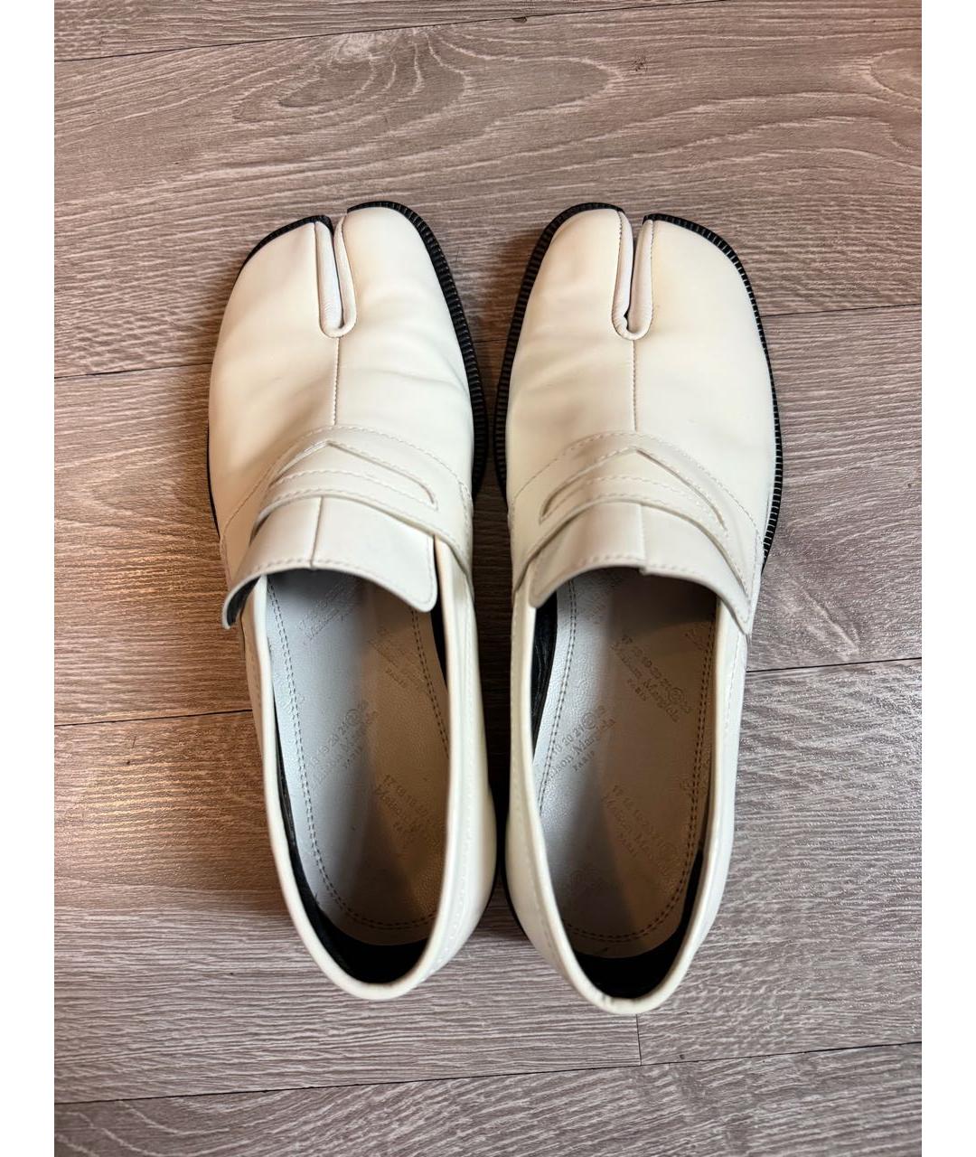 MAISON MARGIELA Белые кожаные лоферы, фото 3