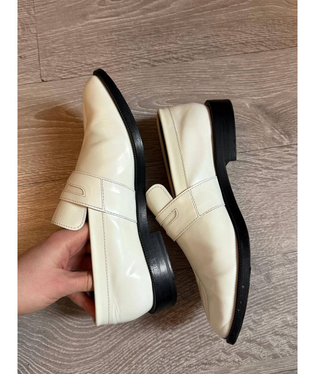 MAISON MARGIELA Белые кожаные лоферы, фото 6