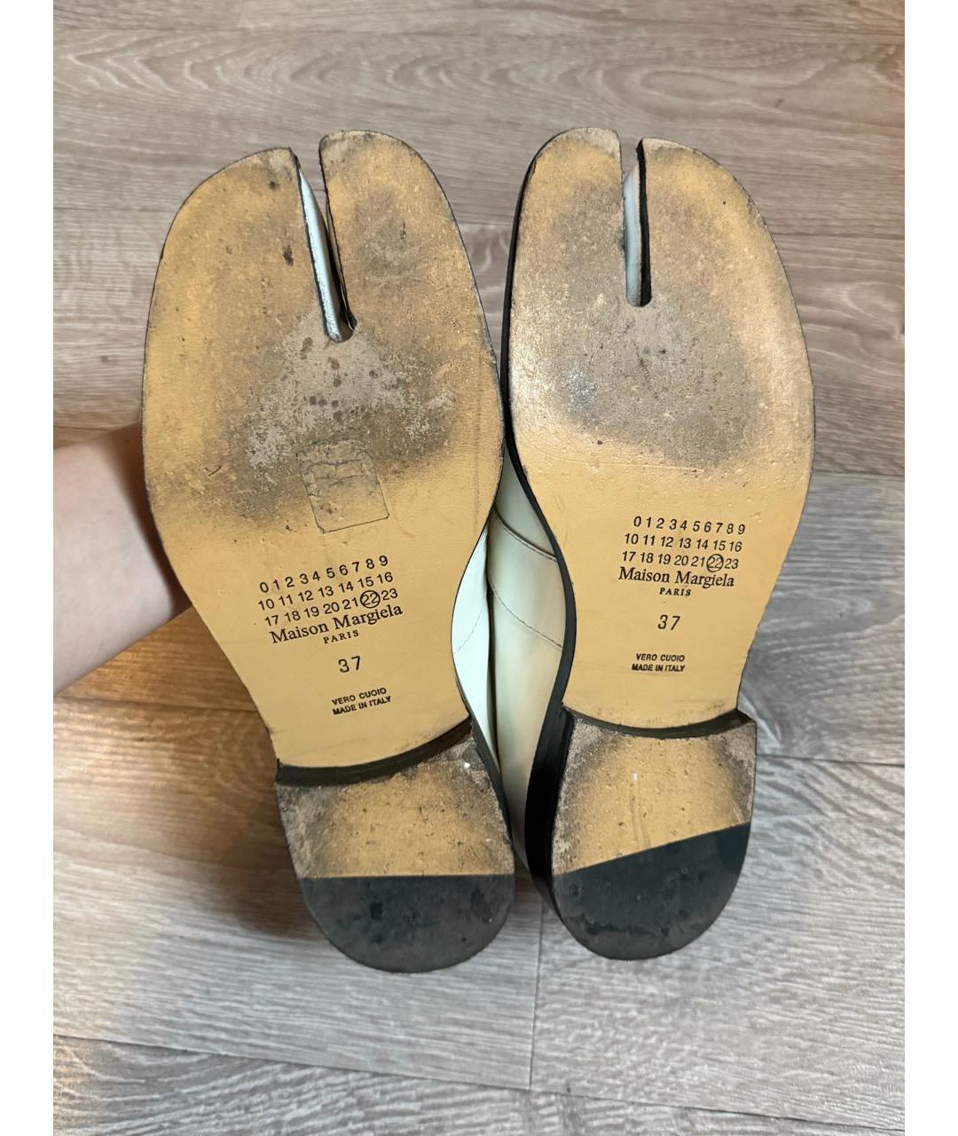MAISON MARGIELA Белые кожаные лоферы, фото 5