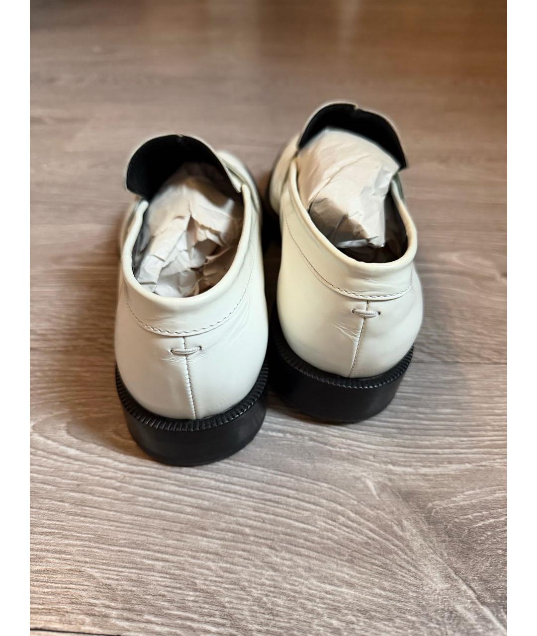 MAISON MARGIELA Белые кожаные лоферы, фото 4