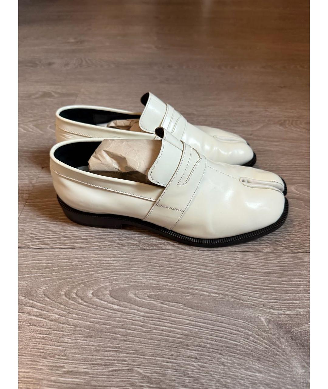 MAISON MARGIELA Белые кожаные лоферы, фото 8
