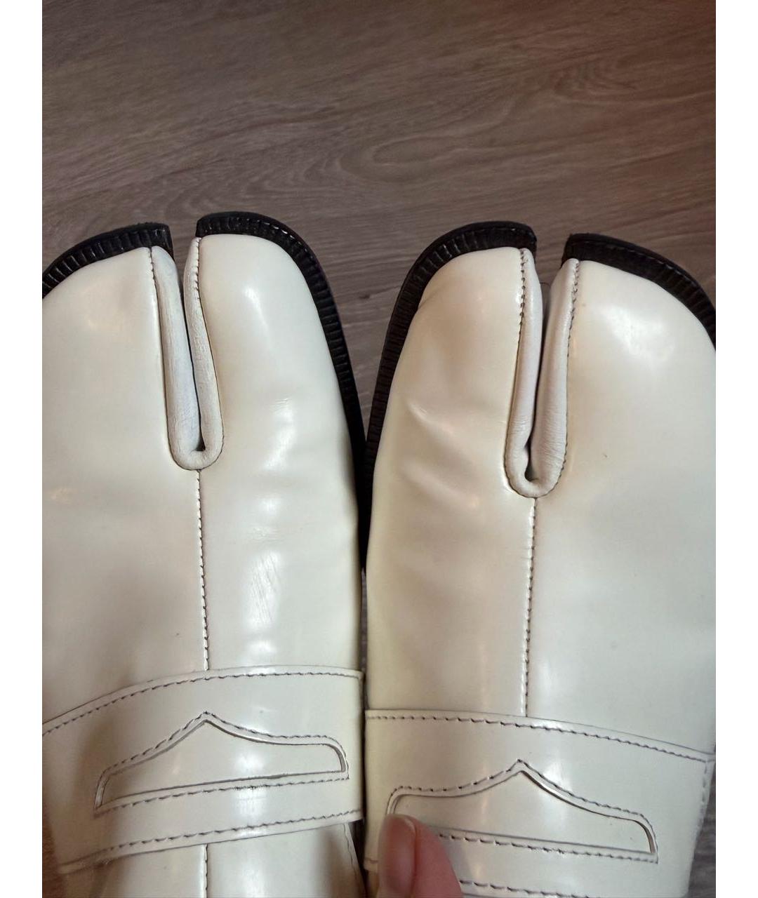 MAISON MARGIELA Белые кожаные лоферы, фото 7