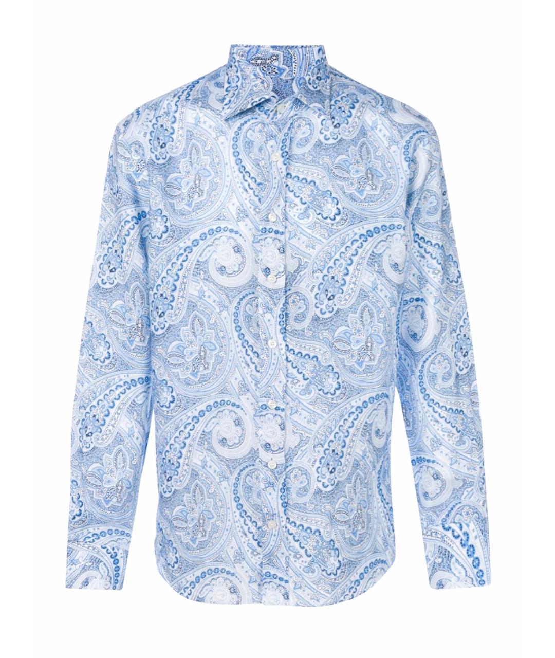 ETRO Голубая льняная кэжуал рубашка, фото 1
