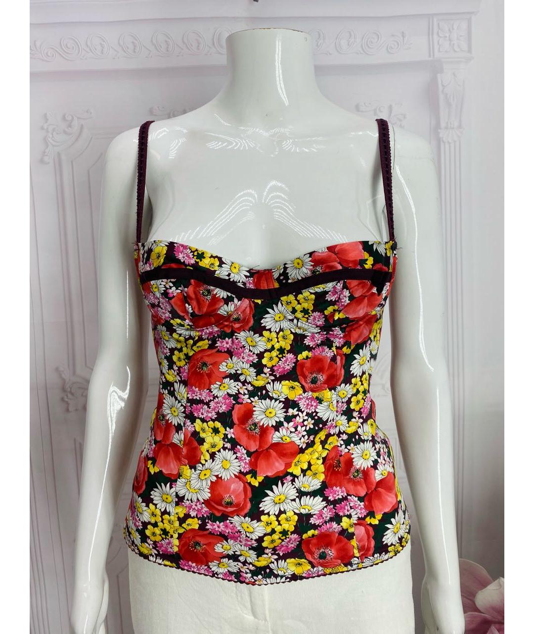 DOLCE&GABBANA Мульти полиэстеровая майка, фото 6