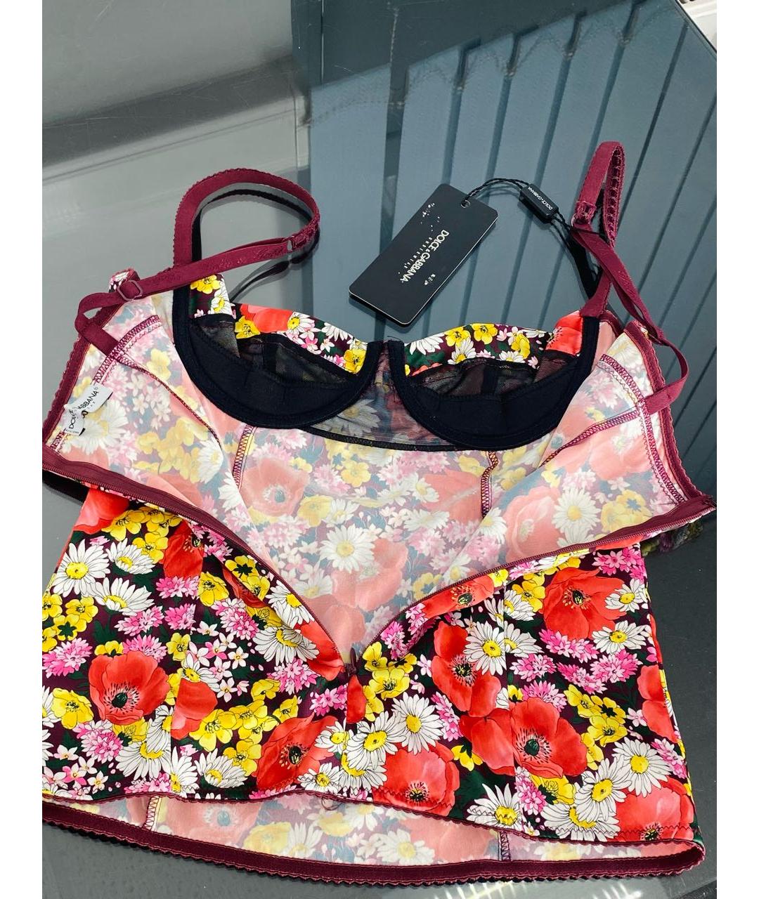 DOLCE&GABBANA Мульти полиэстеровая майка, фото 3