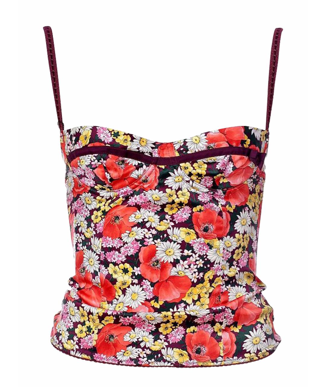 DOLCE&GABBANA Мульти полиэстеровая майка, фото 1