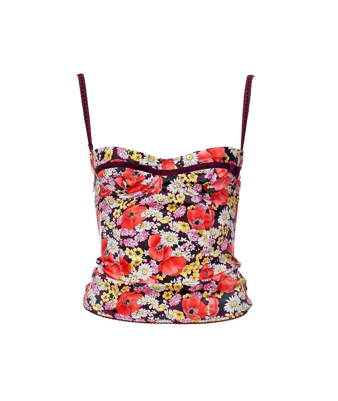 DOLCE&GABBANA Мульти полиэстеровая майка, фото 9