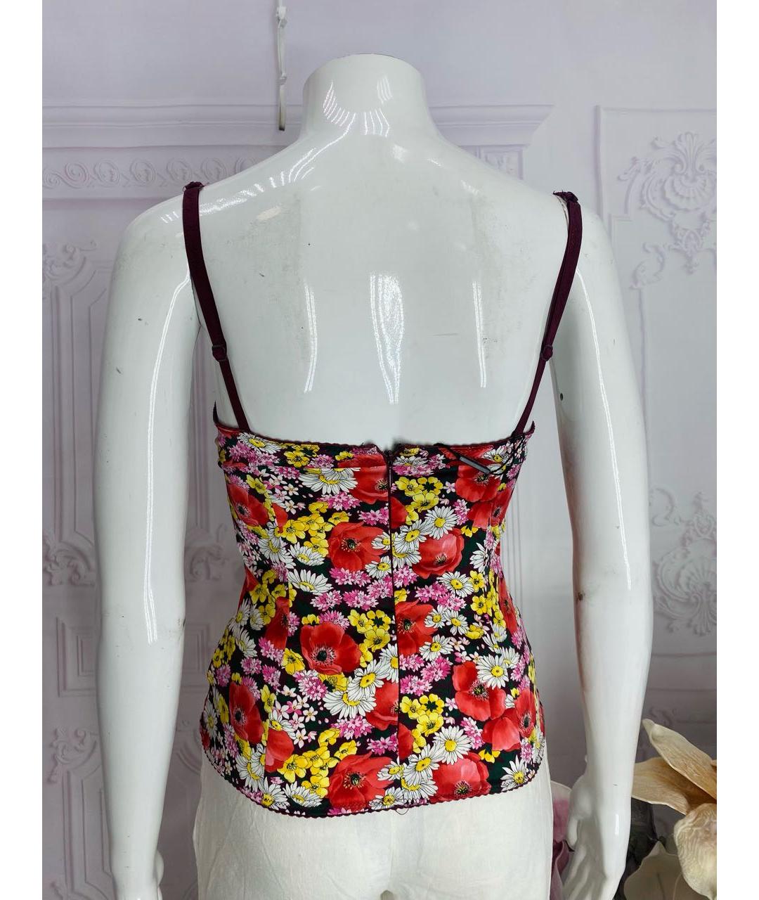 DOLCE&GABBANA Мульти полиэстеровая майка, фото 7