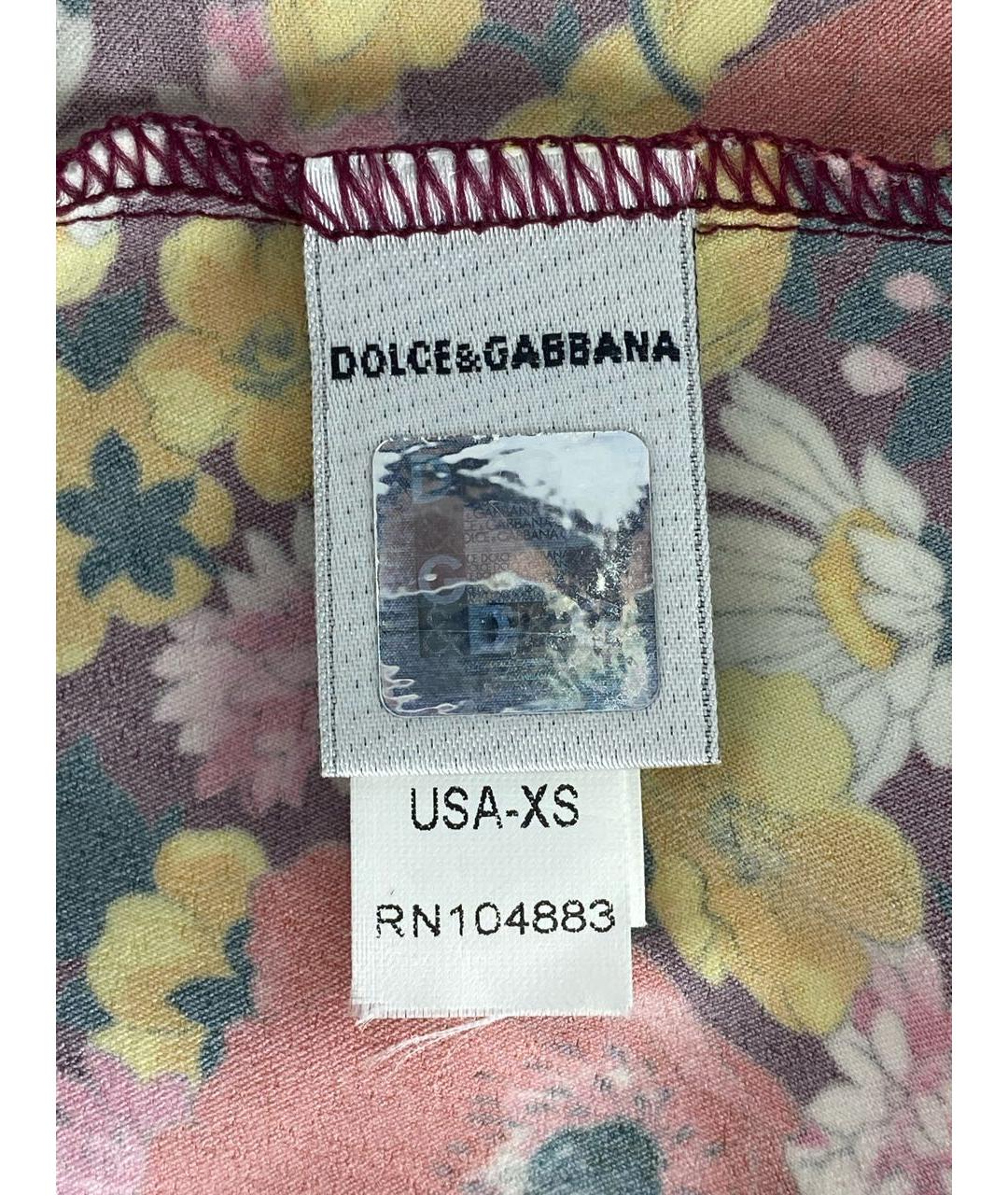 DOLCE&GABBANA Мульти полиэстеровая майка, фото 5