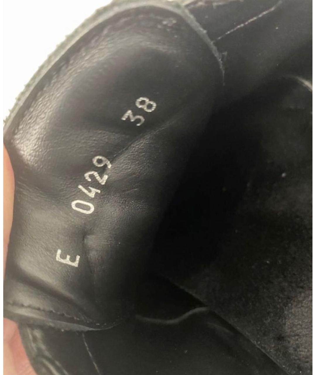 FENDI Черные кожаные кеды, фото 4