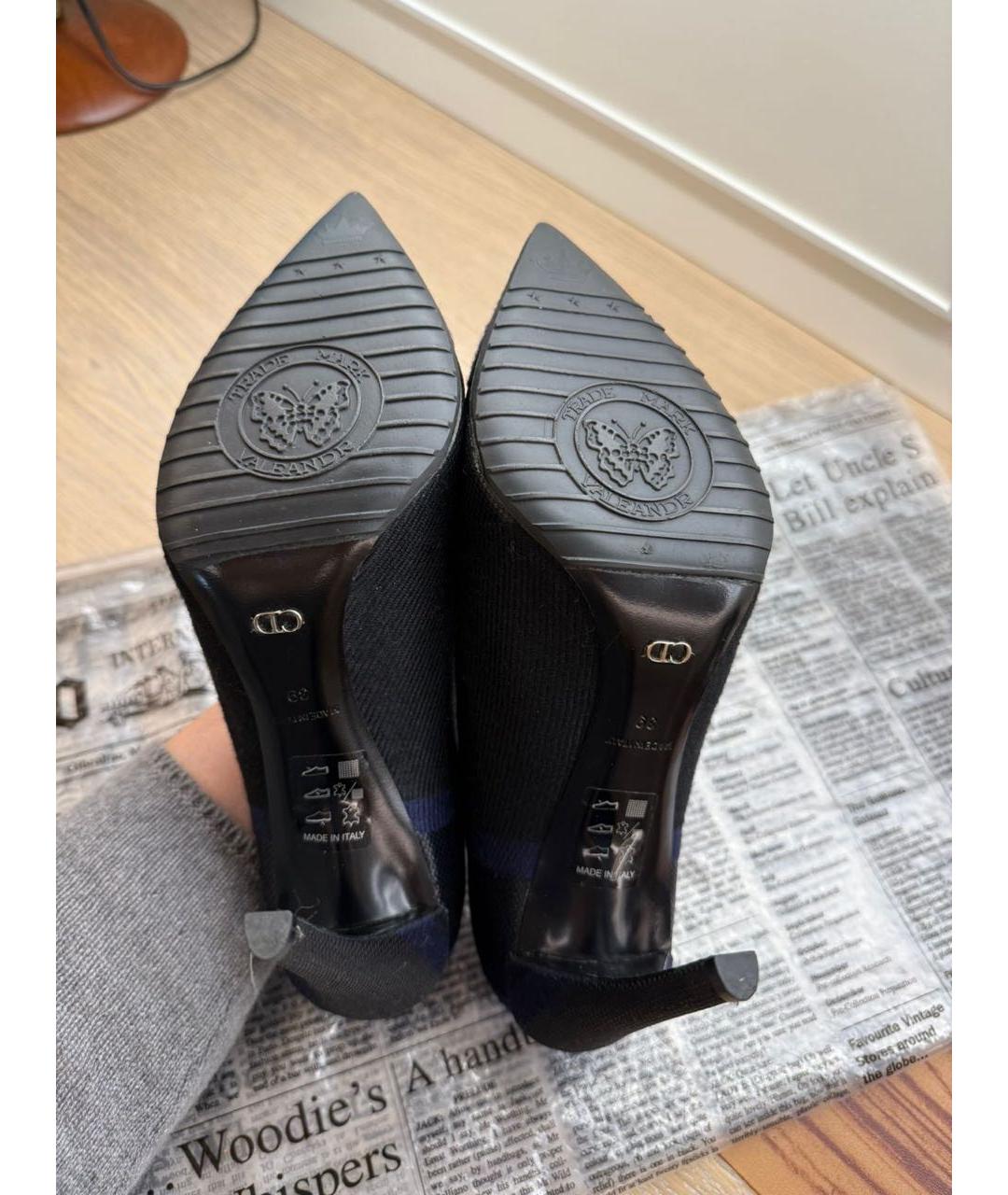 CHRISTIAN DIOR Темно-синие кожаные туфли, фото 4