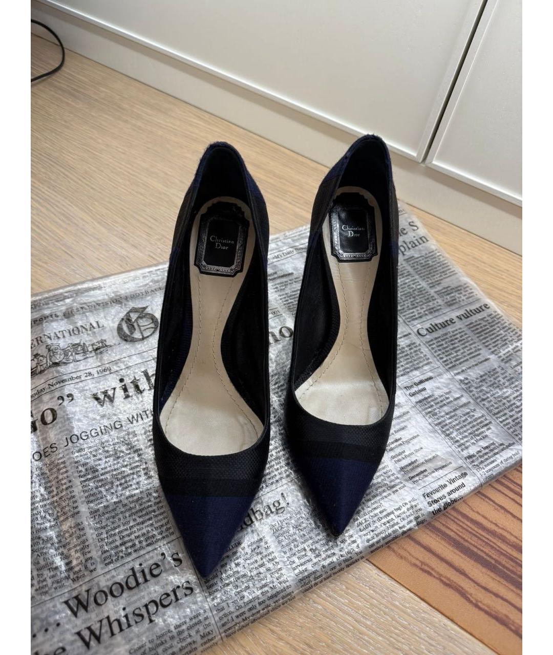 CHRISTIAN DIOR Темно-синие кожаные туфли, фото 2