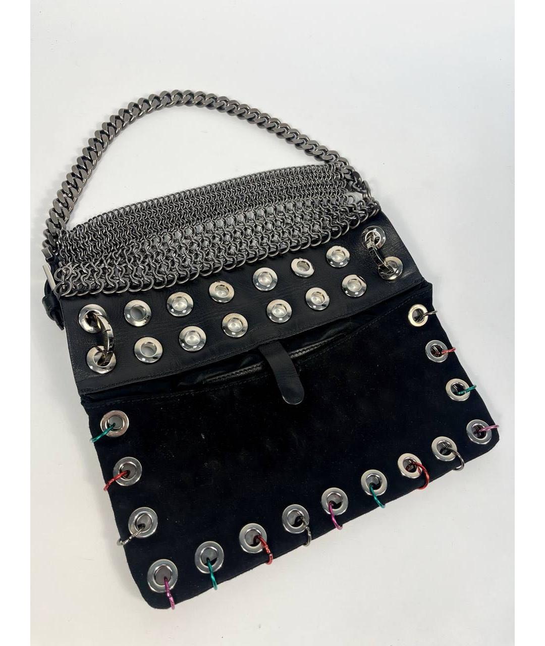 VERSUS VERSACE Черная кожаная сумка через плечо, фото 3