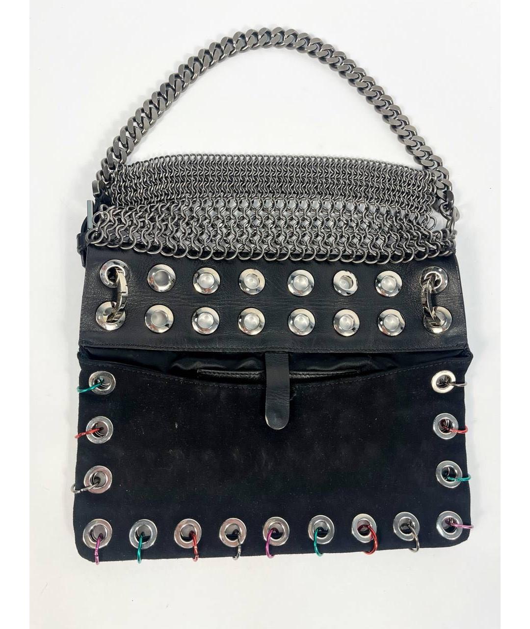 VERSUS VERSACE Черная кожаная сумка через плечо, фото 6