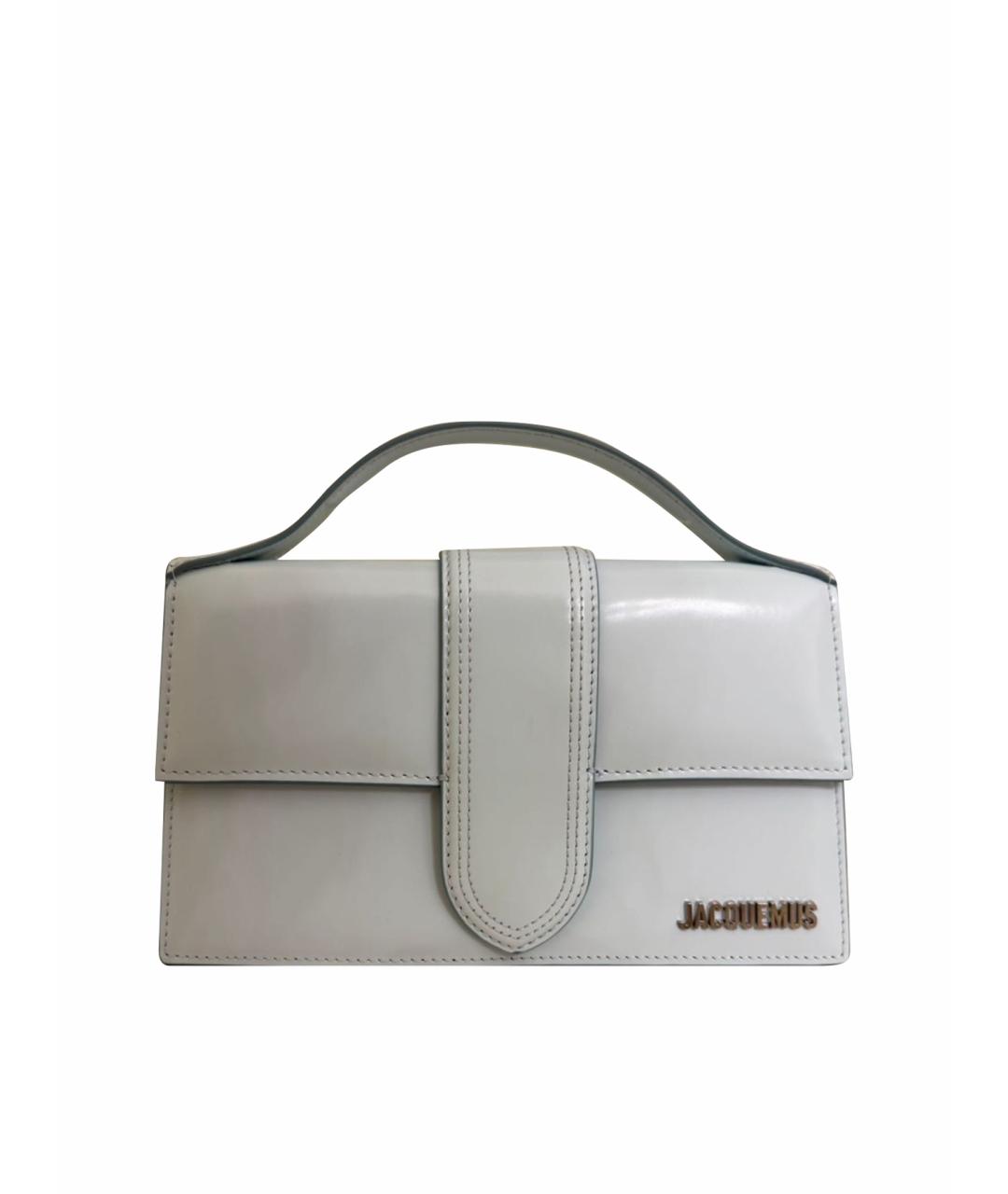 JACQUEMUS Голубая кожаная сумка с короткими ручками, фото 1