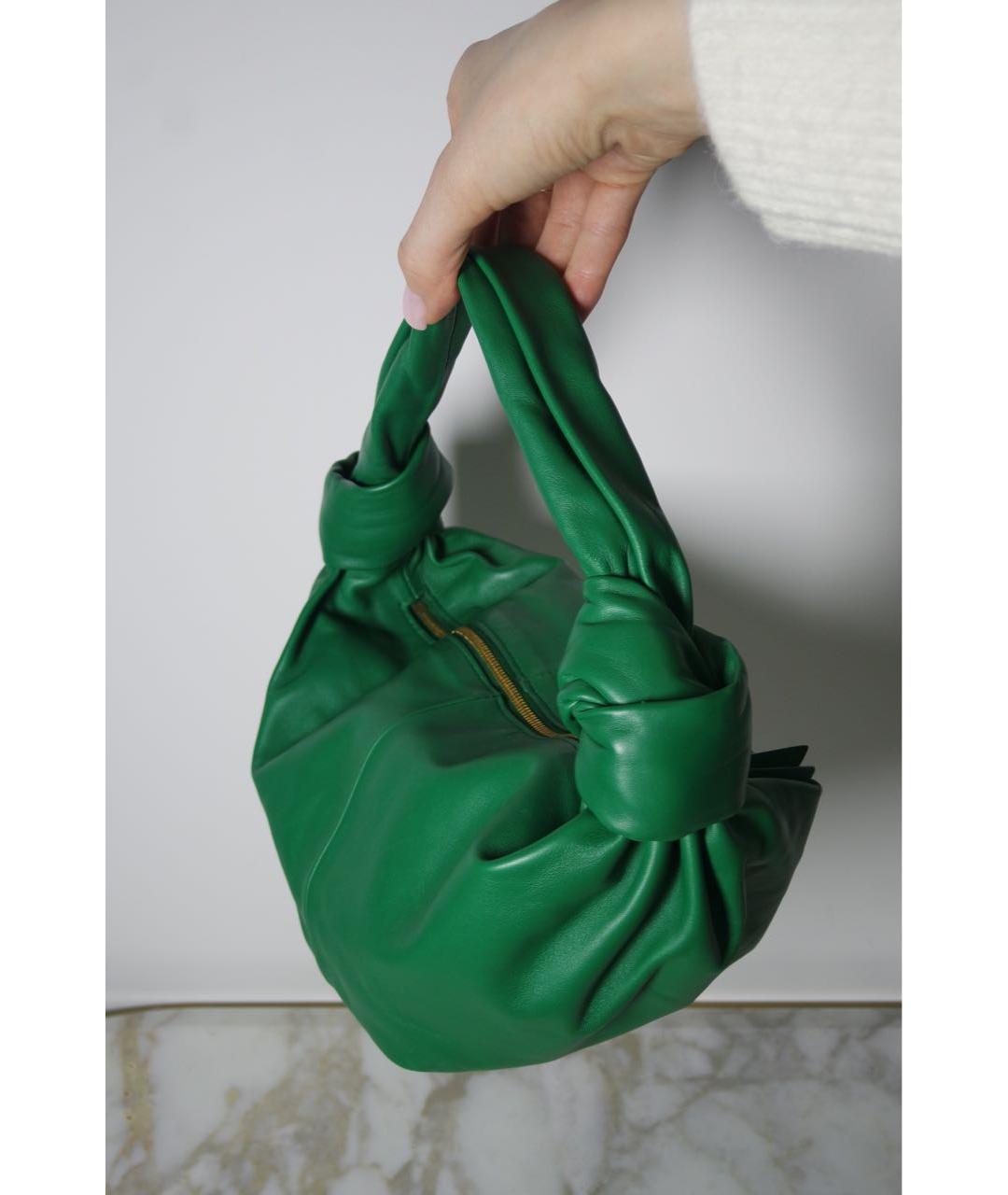 BOTTEGA VENETA Зеленая кожаная сумка с короткими ручками, фото 2