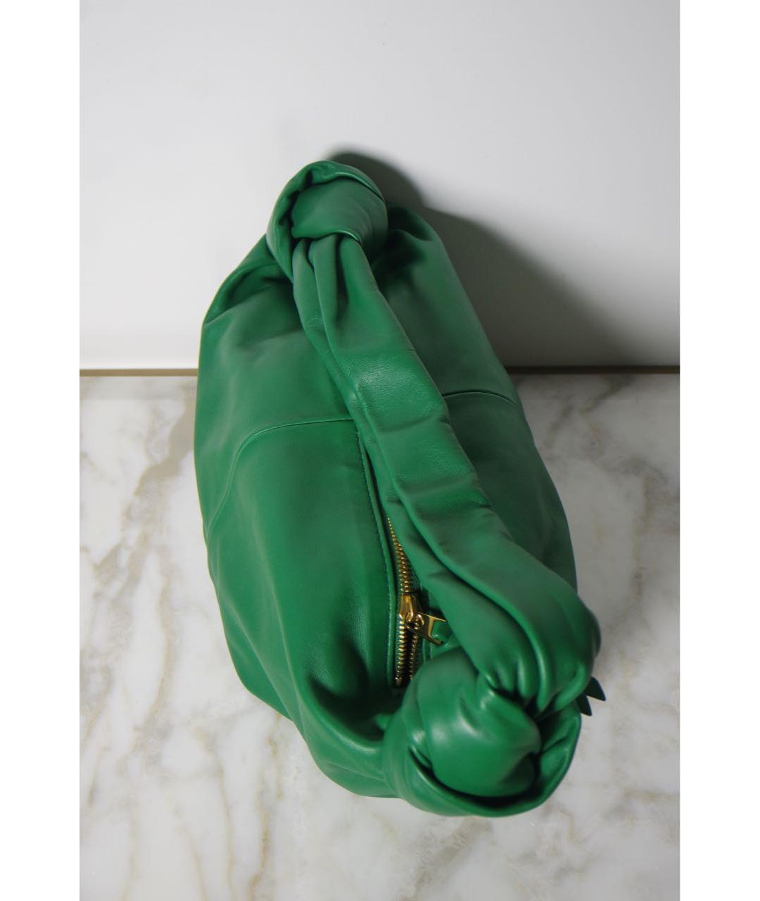 BOTTEGA VENETA Зеленая кожаная сумка с короткими ручками, фото 8