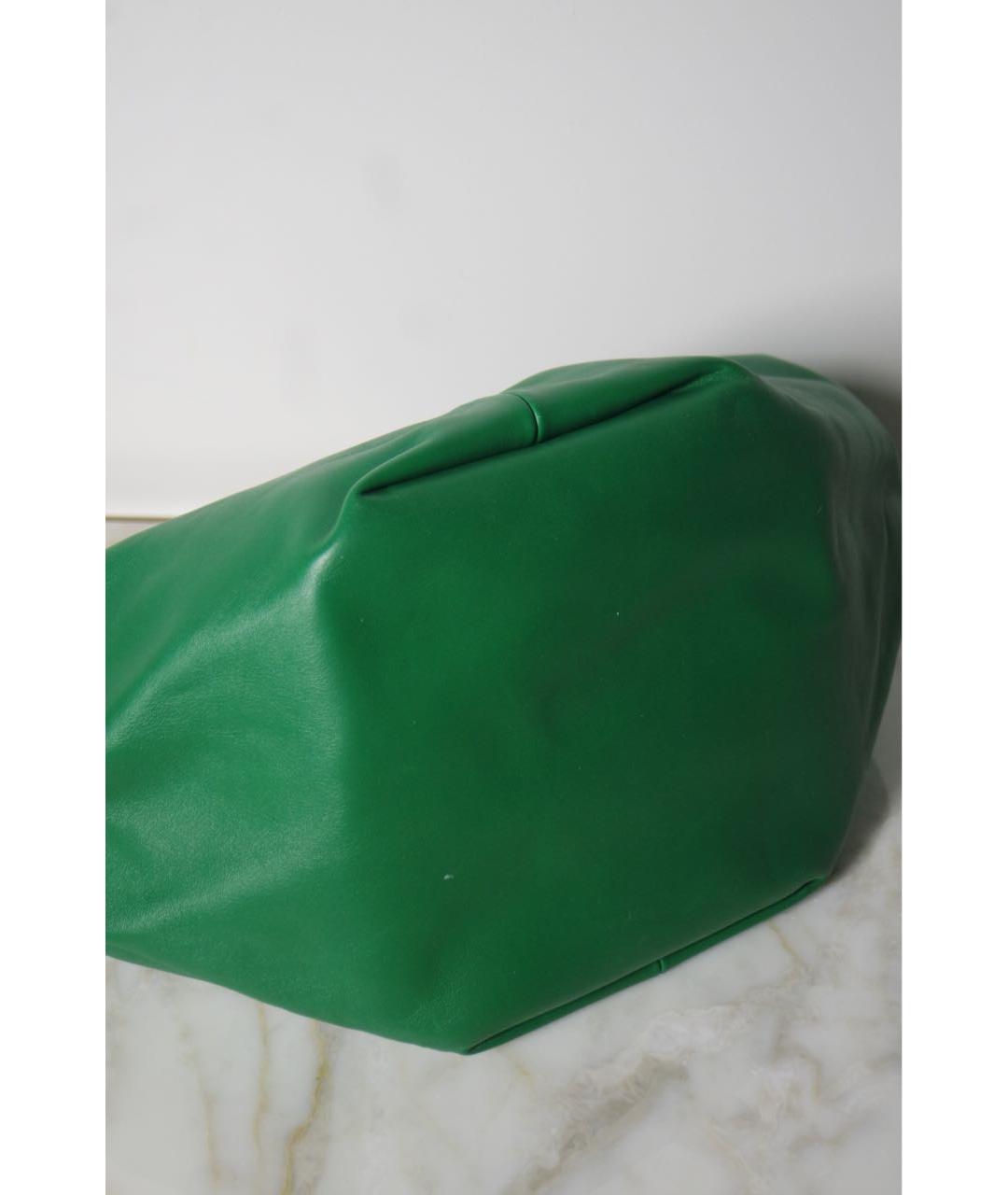 BOTTEGA VENETA Зеленая кожаная сумка с короткими ручками, фото 7